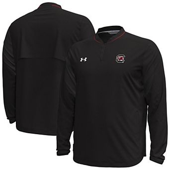 Men's Under Armour Black South Carolina Gamecocks Motivate Long Sleeve Quarter-Zip Jacket