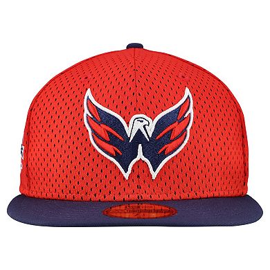 Men's New Era Red/Navy Washington Capitals Mesh Crown Two-Tone 59FIFTY Fitted Hat