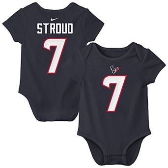 Infant Nike C.J. Stroud Navy Houston Texans Player Name & Number Bodysuit