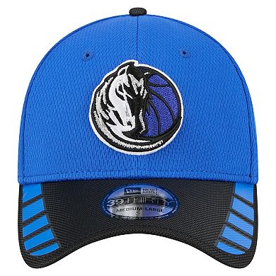 Men's New Era Blue Dallas Mavericks Visor Hit 39THIRTY Flex Hat