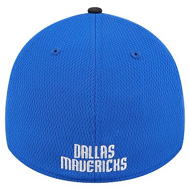Men's New Era Blue Dallas Mavericks Visor Hit 39THIRTY Flex Hat