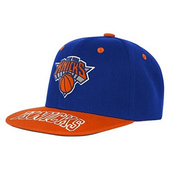 Youth Outerstuff Blue/Orange New York Knicks Two-Tone Snapback Hat