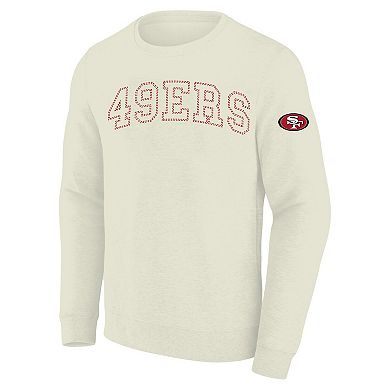 Men's Profile Cream San Francisco 49ers Big & Tall Fleece Sweatshirt