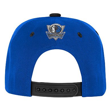 Youth Outerstuff Blue/Black Dallas Mavericks Two-Tone Snapback Hat