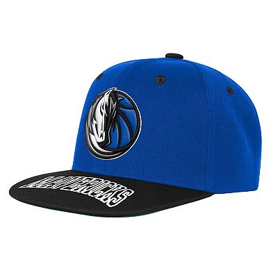 Youth Outerstuff Blue/Black Dallas Mavericks Two-Tone Snapback Hat