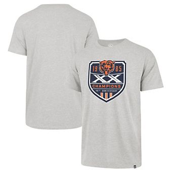 Men's '47 Gray Chicago Bears Super Bowl XX Champions 40th Anniversary Franklin T-Shirt