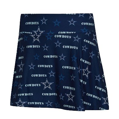 Women's Concepts Sport Navy Dallas Cowboys Mosaic Allover Print Skort
