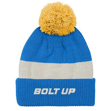 Youth Outerstuff Powder Blue Los Angeles Chargers Modern Fan Cuffed Knit Hat with Pom