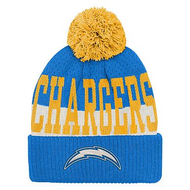 Youth Outerstuff Powder Blue Los Angeles Chargers Modern Fan Cuffed Knit Hat with Pom