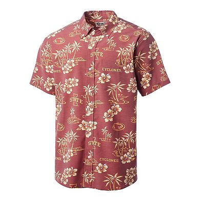 Men's Reyn Spooner Cardinal Iowa State Cyclones Kekai Classic Tri-Blend Button-Down Shirt