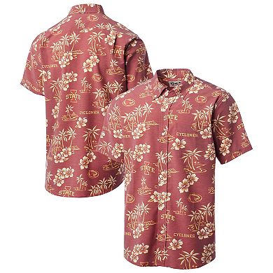 Men's Reyn Spooner Cardinal Iowa State Cyclones Kekai Classic Tri-Blend Button-Down Shirt