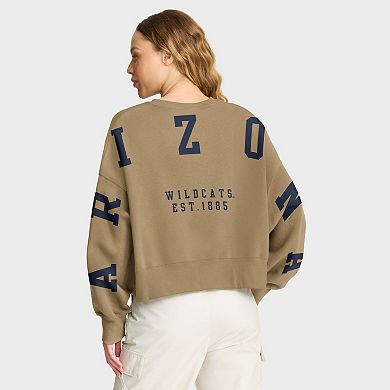 Women's Nike Tan Arizona Wildcats Oversized Phoenix 2-Hit Pullover Sweatshirt