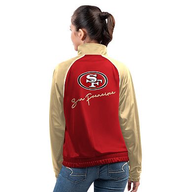 Women's G-III 4Her by Carl Banks Scarlet San Francisco 49ers Replay Full-Zip Track Jacket