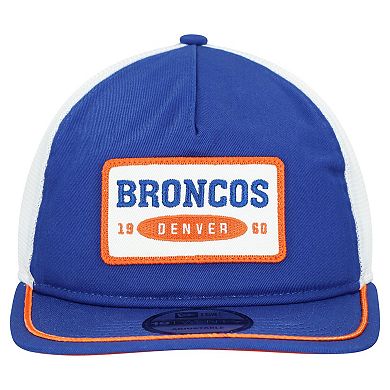 Men's New Era Royal/White Denver Broncos Patch 19TWENTY Adjustable Hat