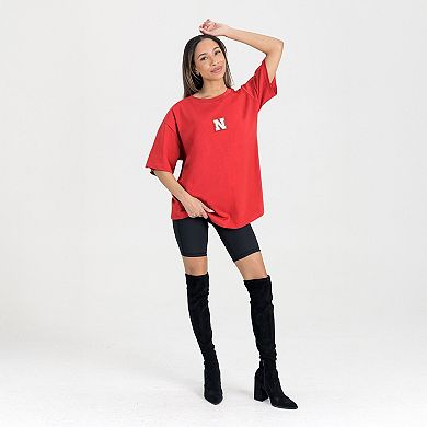 Women's Gameday Couture Scarlet Nebraska Huskers Oversized Back at Ya T-Shirt