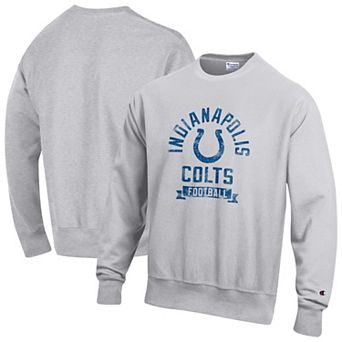 Men's Champion Heather Gray Indianapolis Colts Reverse Weave Fleece Pullover Sweatshirt