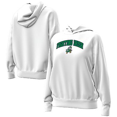 Women's Under Armour White Notre Dame Fighting Irish Leprechaun Icon Fleece Pullover Hoodie