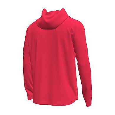 Men's Under Armour Red Utah Utes Tech Stretch Long-Sleeve Hooded T-Shirt