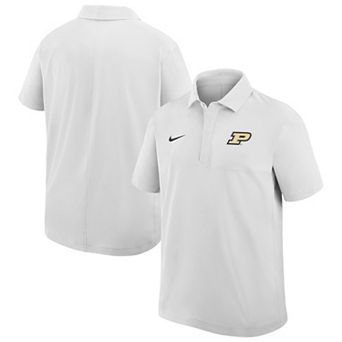 Men's Nike White Purdue Boilermakers Woven Polo