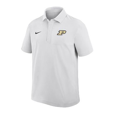 Men's Nike White Purdue Boilermakers Woven Polo