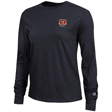 Women's Champion Black Cincinnati Bengals Core Long-Sleeve T-Shirt