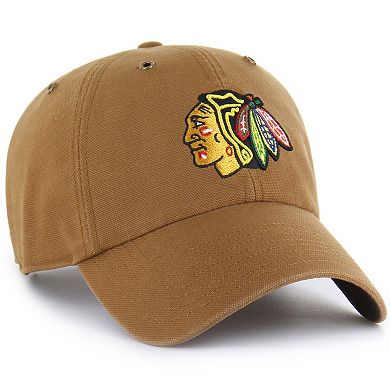 Men's Carhartt x '47 Brown Chicago Blackhawks Clean Up Adjustable Hat