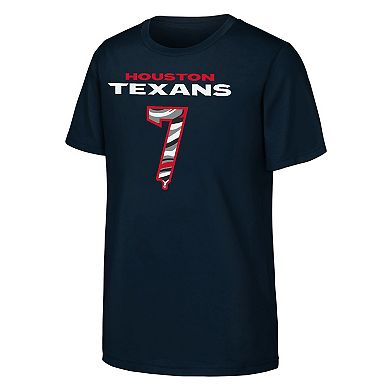 Youth Outerstuff C.J. Stroud Navy Houston Texans Mainliner Drip Player Name & Number T-Shirt