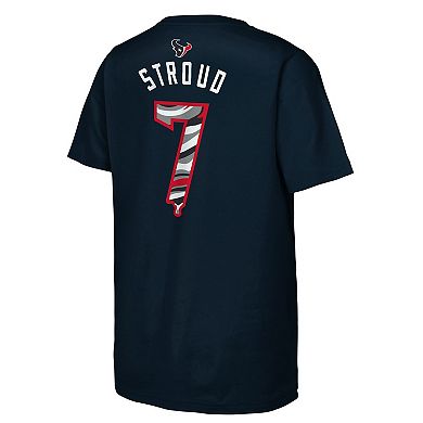 Youth Outerstuff C.J. Stroud Navy Houston Texans Mainliner Drip Player Name & Number T-Shirt