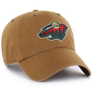 Men's Carhartt x '47 Brown Minnesota Wild Clean Up Adjustable Hat