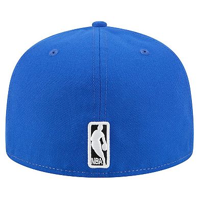 Men's New Era White/Blue Dallas Mavericks Repeat 59Fifty Fitted Hat