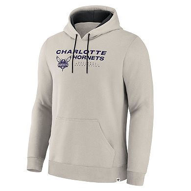 Men's Fanatics Off White Charlotte Hornets Crossover Collection Blocked Shot Premium Pullover Hoodie