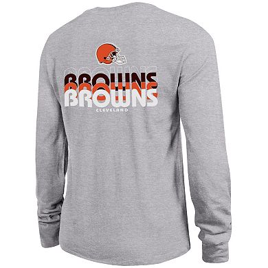 Women's Champion Heather Gray Cleveland Browns Core Long-Sleeve T-Shirt
