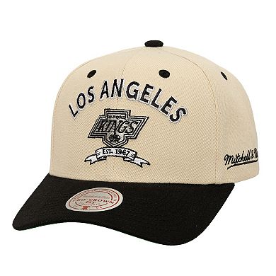 Men's Mitchell & Ness Cream Los Angeles Kings Soul Legacy Defined Two-Tone Pro Crown Adjustable Hat