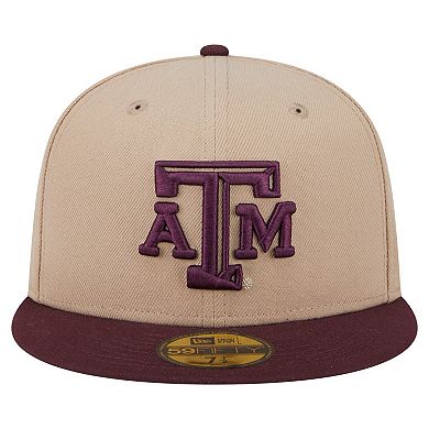 Men's New Era Khaki Texas A&M Aggies Two-Tone 59FIFTY Fitted Hat