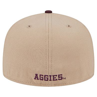 Men's New Era Khaki Texas A&M Aggies Two-Tone 59FIFTY Fitted Hat