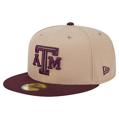 Men's New Era Khaki Texas A&M Aggies Two-Tone 59FIFTY Fitted Hat