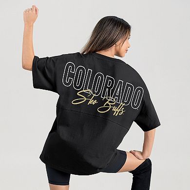 Women's Gameday Couture Black Colorado Buffaloes Oversized Back at Ya T-Shirt