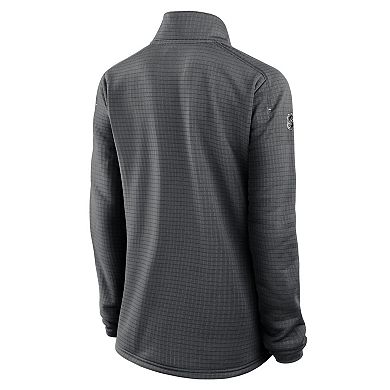 Women's Fanatics Charcoal Vegas Golden Knights Authentic Pro Rink Quarter-Zip Pullover