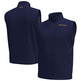 Men's Under Armour Navy Notre Dame Fighting Irish Drive Pro Storm Full-Zip Vest