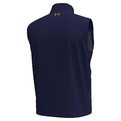Men's Under Armour Navy Notre Dame Fighting Irish Drive Pro Storm Full-Zip Vest