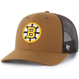 Men's Carhartt x '47 Brown Boston Bruins Trucker Adjustable Hat