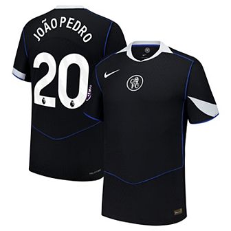 Men's Nike João Pedro Black Chelsea 2025/26 Third Authentic Player Jersey