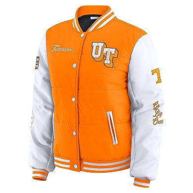 Women's WEAR by Erin Andrews Tennessee Orange Tennessee Volunteers Varsity Puffer Jacket
