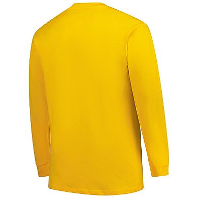 Men's Fanatics Gold Green Bay Packers Big & Tall Clock Management Legacy Long Sleeve T-Shirt