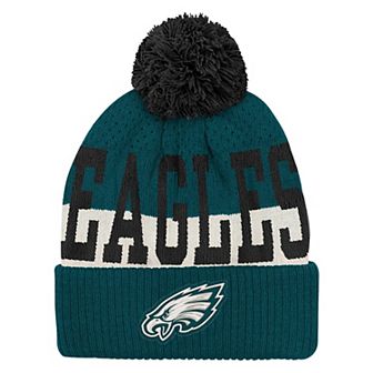 Youth Outerstuff Midnight Green Philadelphia Eagles Modern Fan Cuffed Knit Hat with Pom