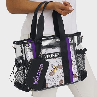 WEAR by Erin Andrews Minnesota Vikings Clear Stadium Baby Bag