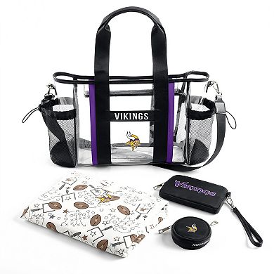 WEAR by Erin Andrews Minnesota Vikings Clear Stadium Baby Bag