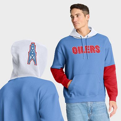 Men's Fanatics Light Blue Tennessee Titans Helmet Retro Pullover Hoodie