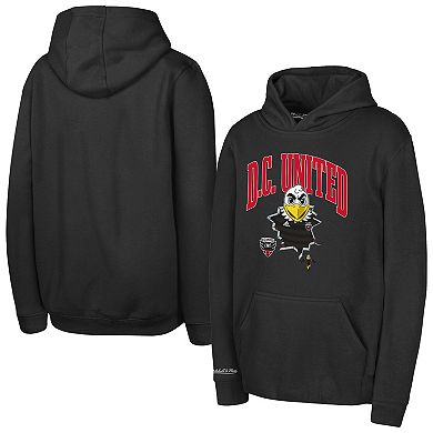 Youth Mitchell & Ness Black D.C. United Mascot Break Out Pullover Hoodie
