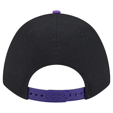 Men's New Era Black Sacramento Kings Bold Arch 9FORTY A-Frame M-Crown Adjustable Hat